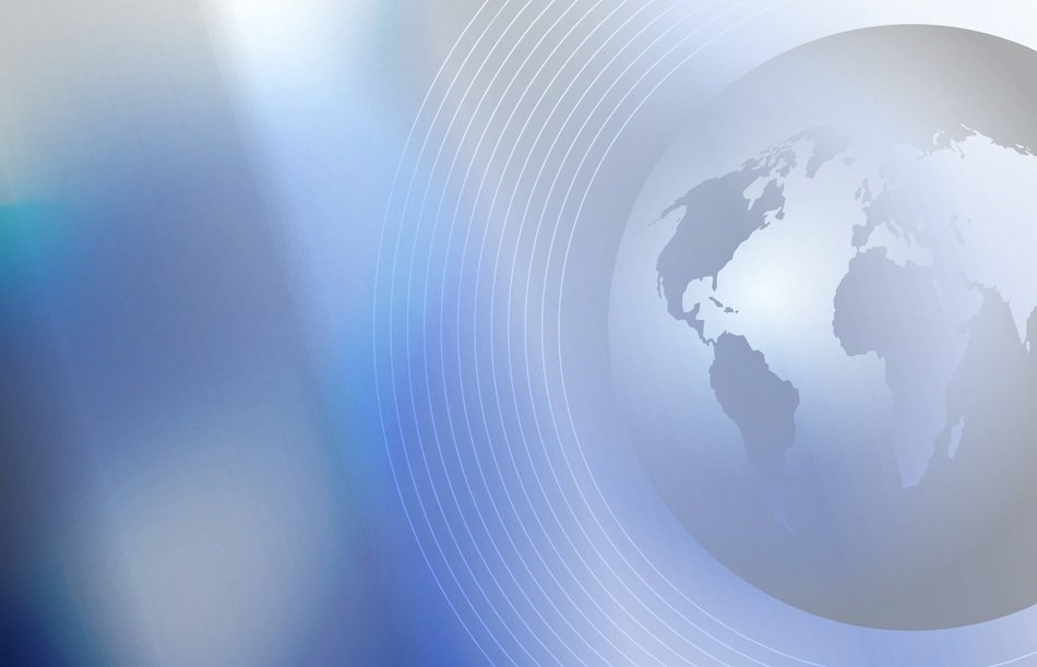 designer image of the world on a blue background