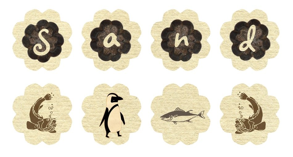 Beach Fish Sand Tag Label