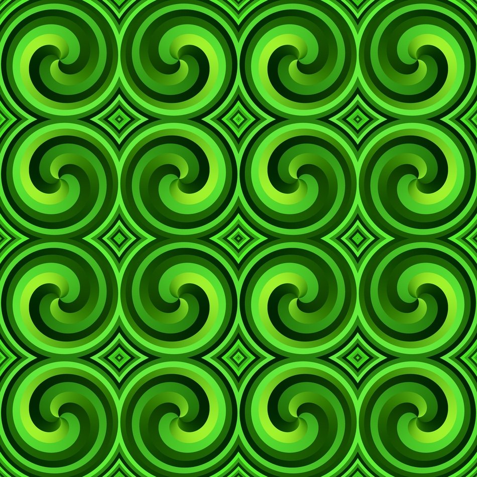 green background with ornament