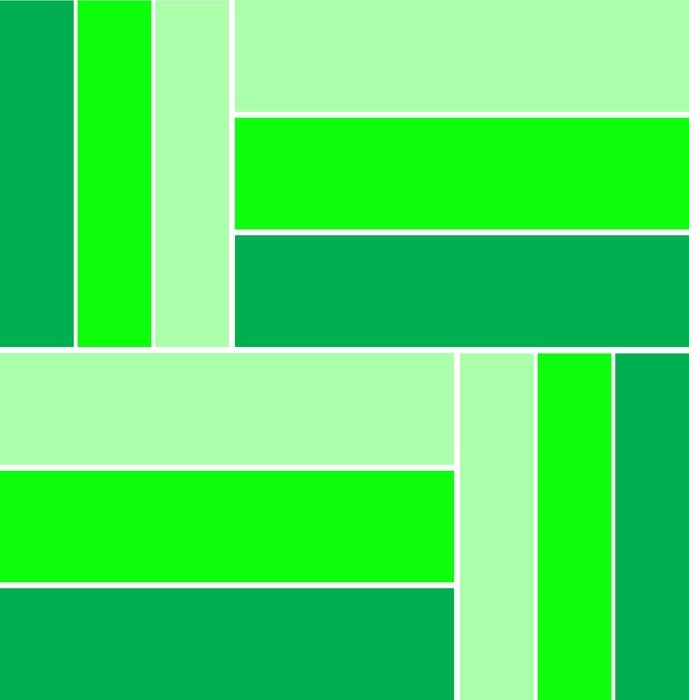 Green Shades Geometric Quad