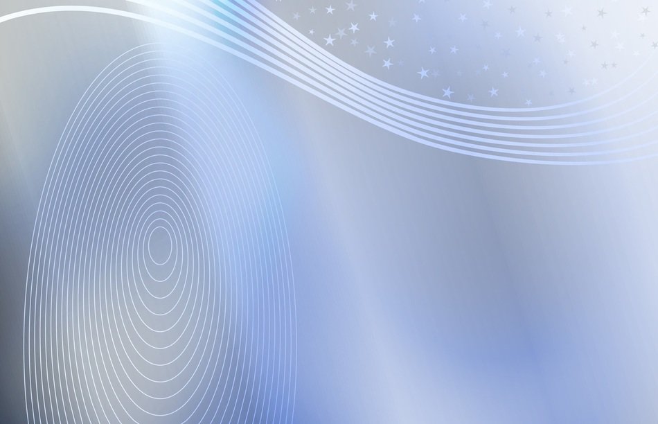 sphere, waves and stars on a blue background