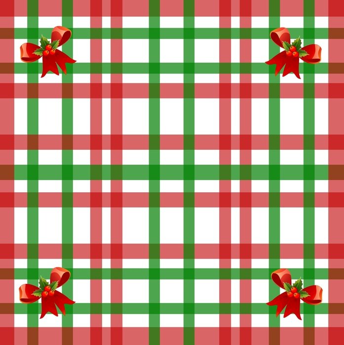 Christmas Gingham Pattern Red