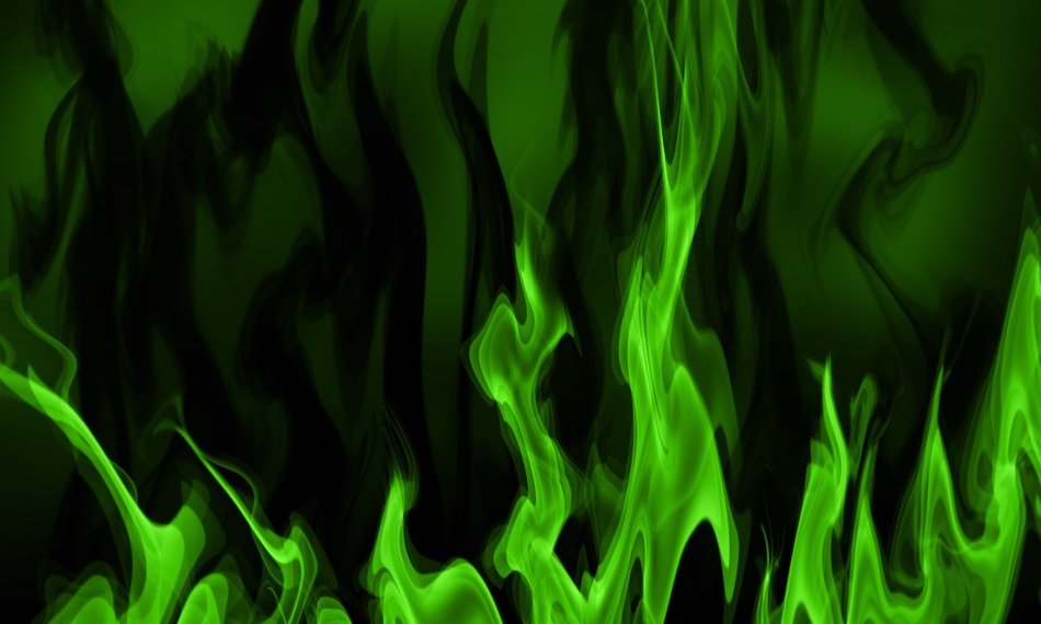 Smoke Flame Abstract Green
