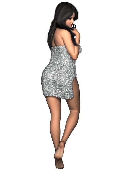 Woman Standing Pose 3D Render