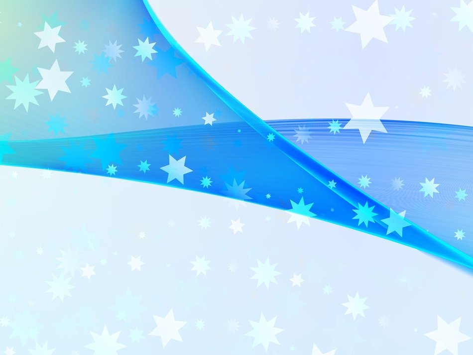 Blue wave on the background of stars