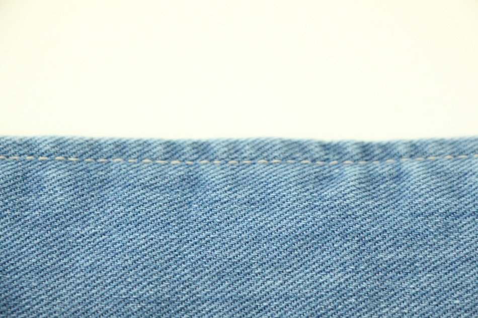 edge of jeans cloth