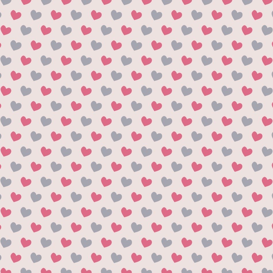 background with blue and pink hearts