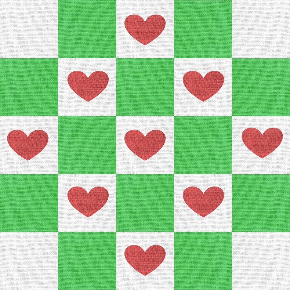 Fabric Texture Hearts