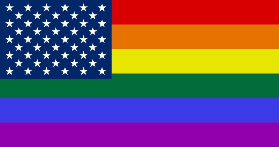 Rainbow Flag Usa And Lgbt Glbt