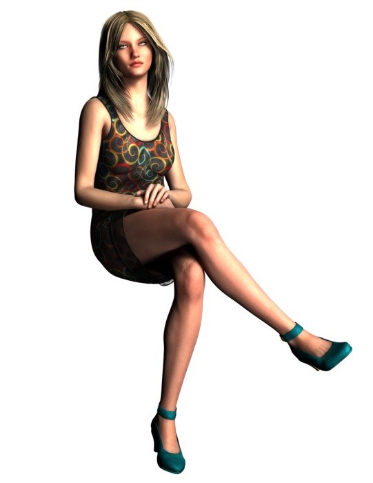 Woman Sitting Pretty Hair