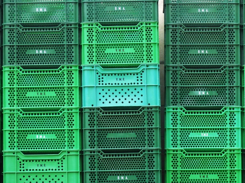 Boxes Green Background Texture