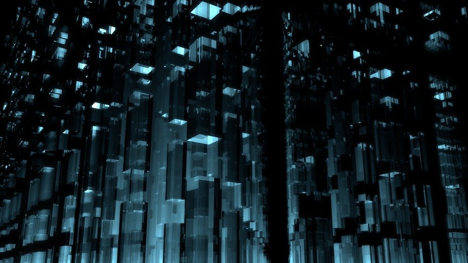 Render Dark Blocks Shape 3D