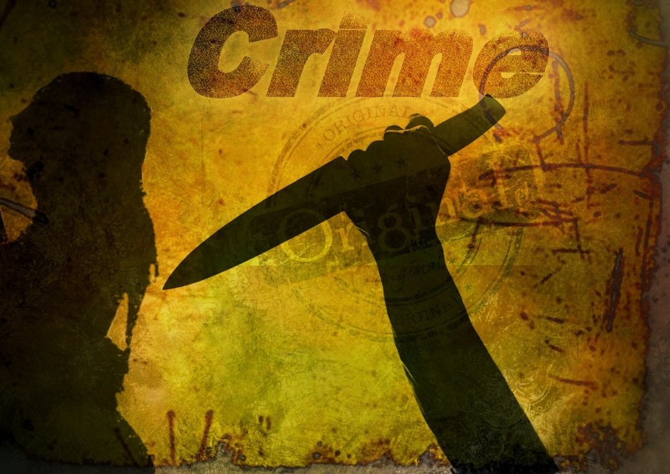 Book Cover Crime Knife Woman