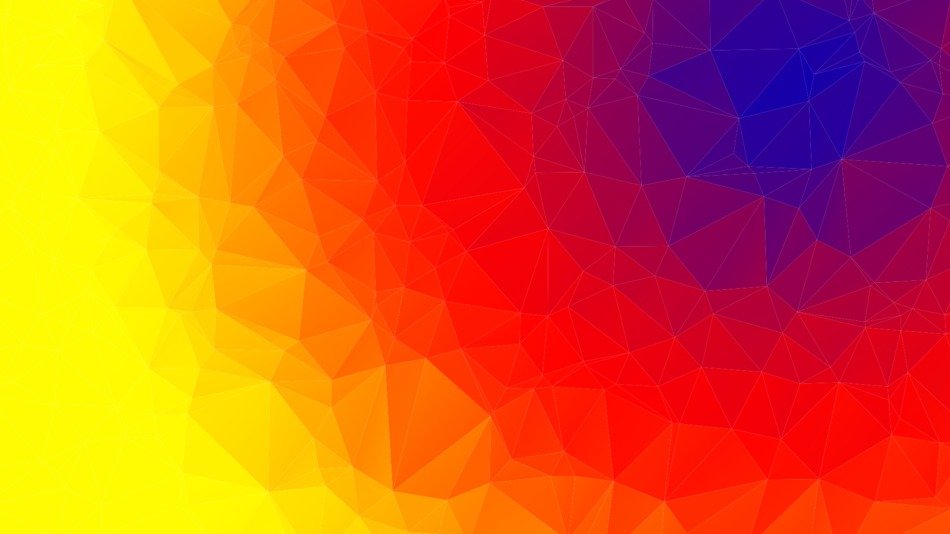 Triangle Gradient Radial Yellow