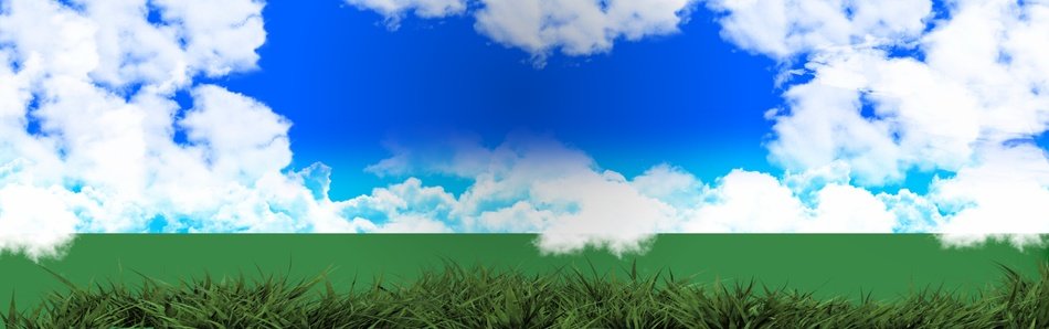 Banner Header Clouds Grass