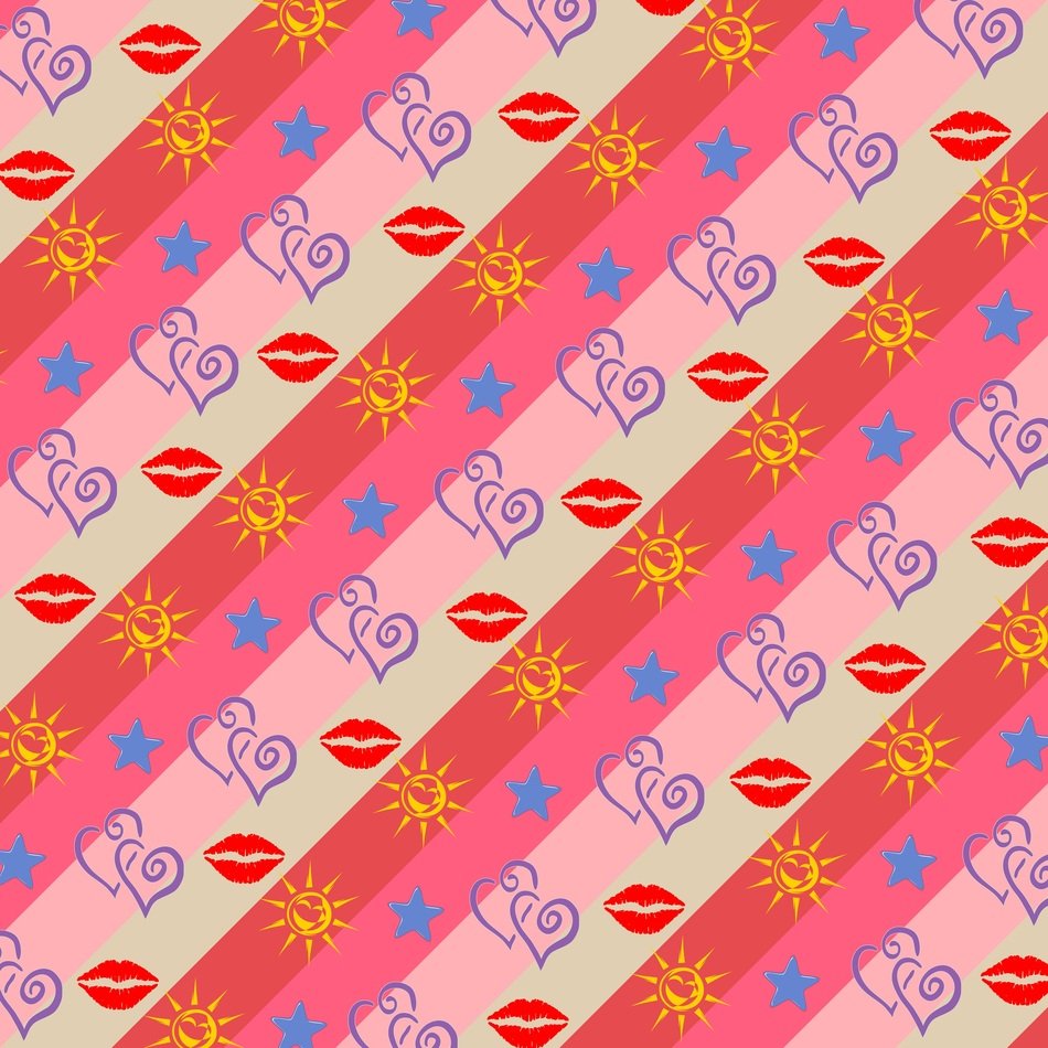 Background Pink Sun Stars