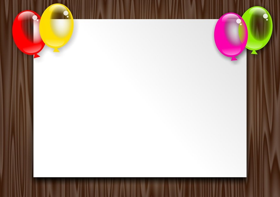 painted wooden frame with balloons