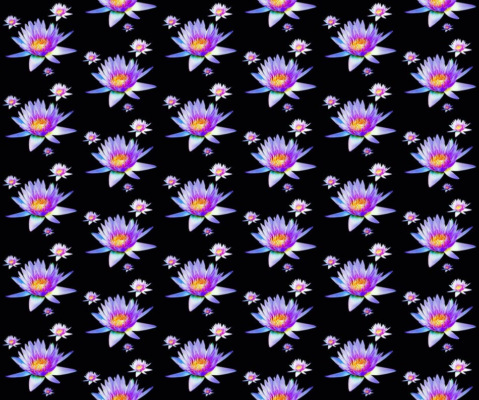 Flowers Pattern Background Lilac