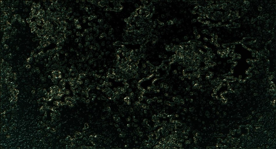black background with green relief