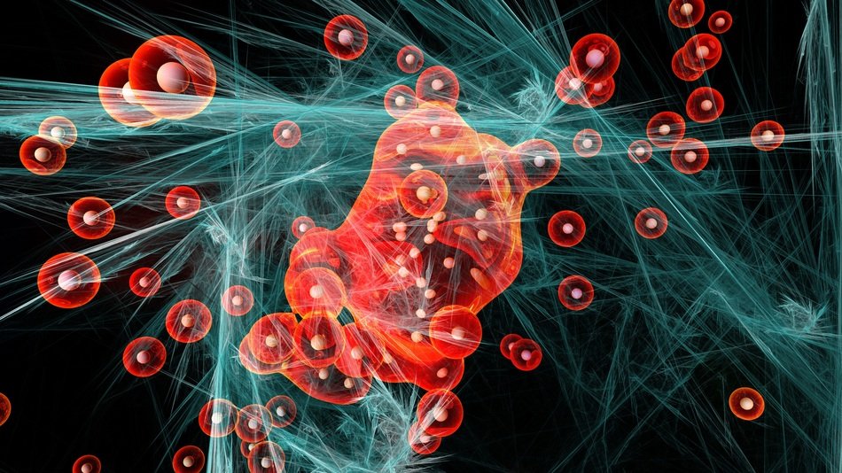 Particles Abstract Glass