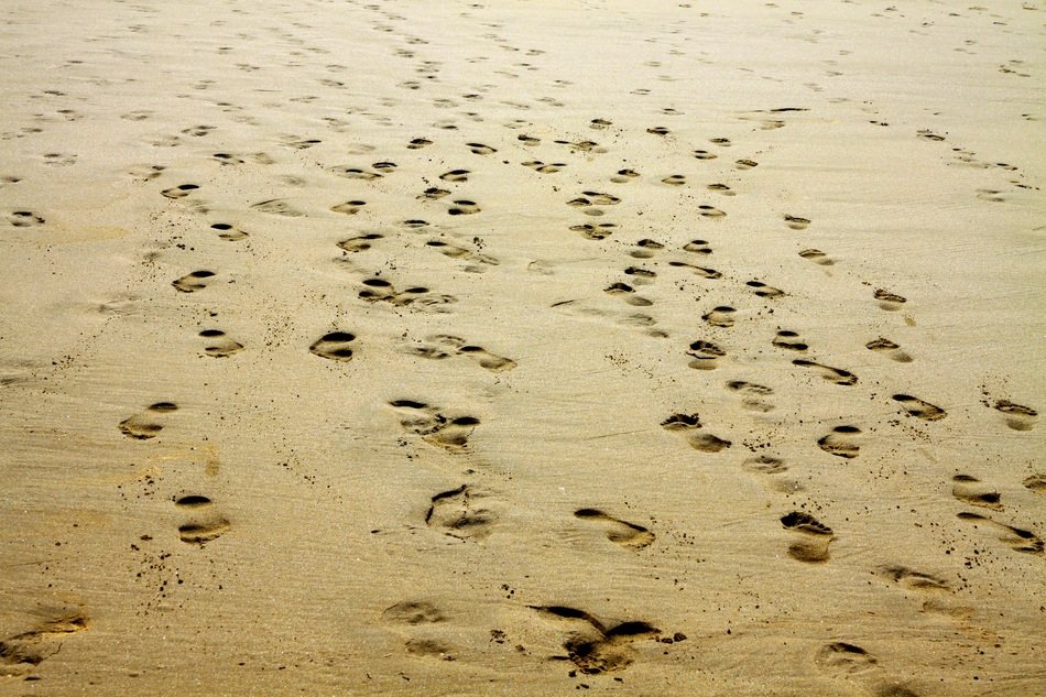Sand Footprint Beach Nature