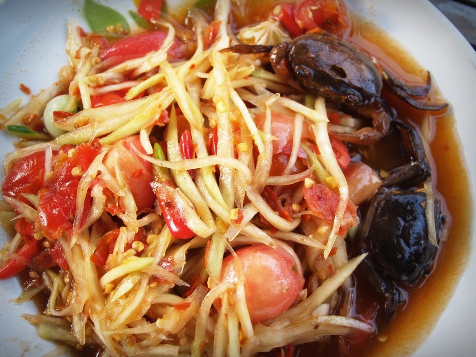 Somtum Dish Thailand Sausage