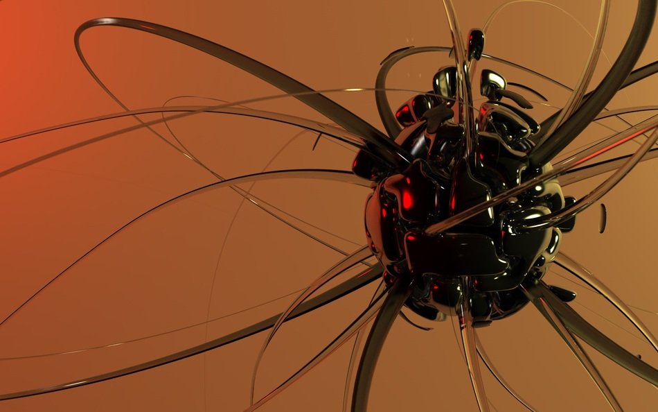 Oil Atom Abstract Background