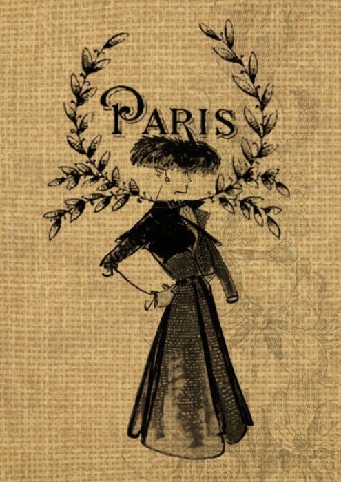 Vintage Classic Paris Lady