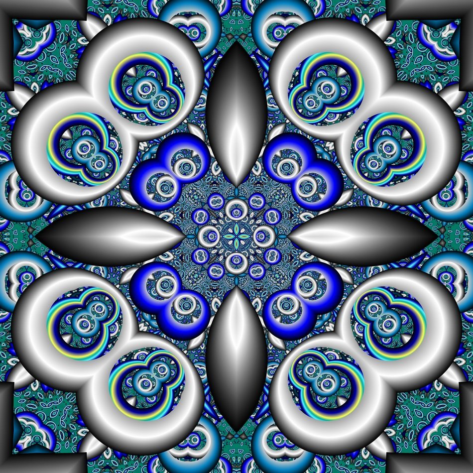Fractal Cathedral Pattern Mosaic