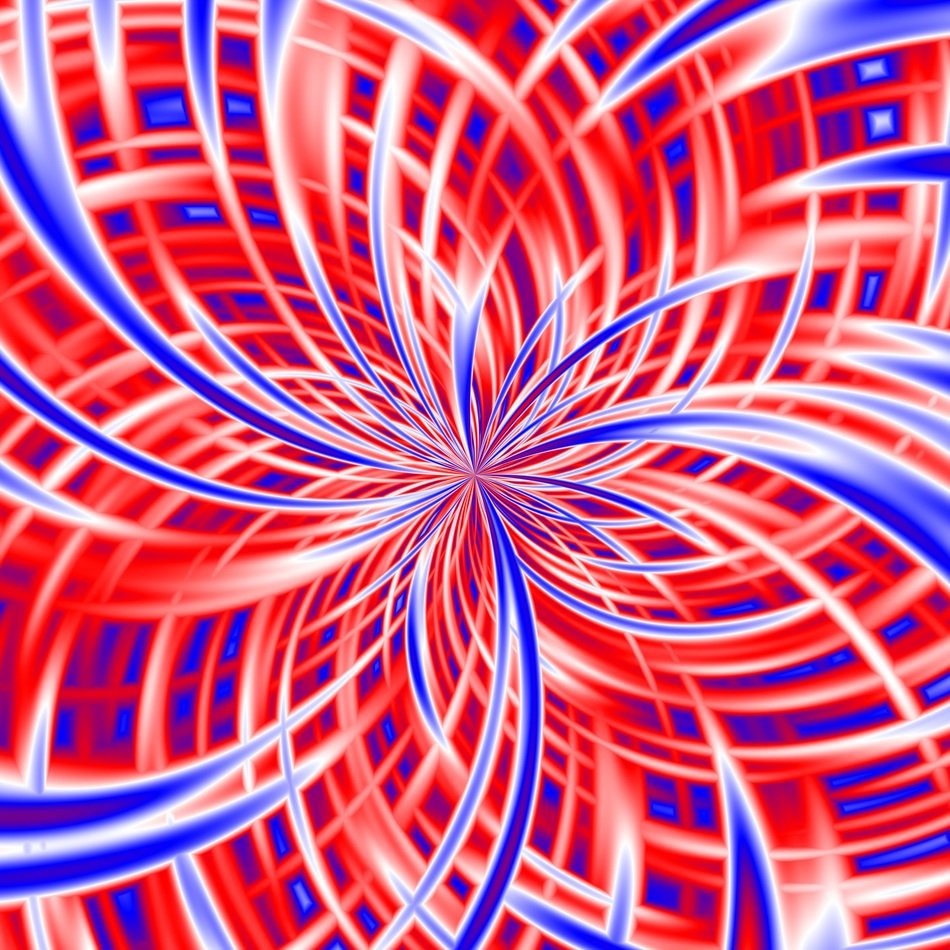 red and blue stripes on the background