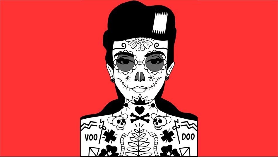 Vodoo Girl Wallpaper Red