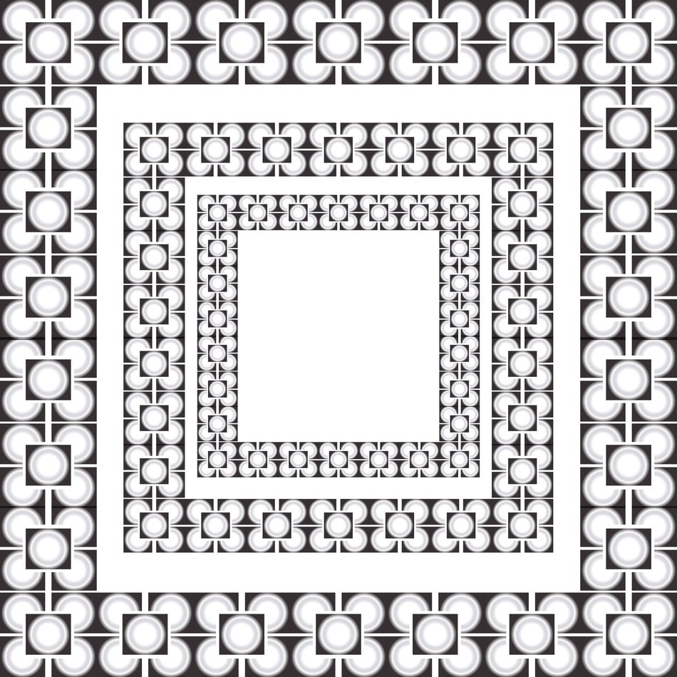 background in the form of squares with an ornament
