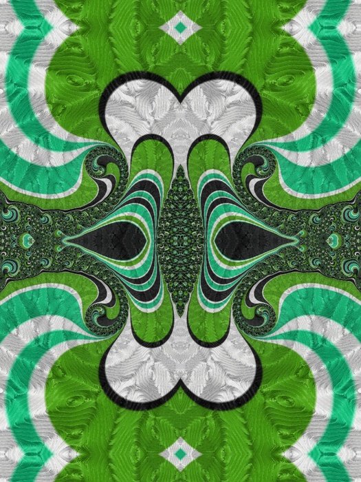 Fractal Art Green Pattern Design