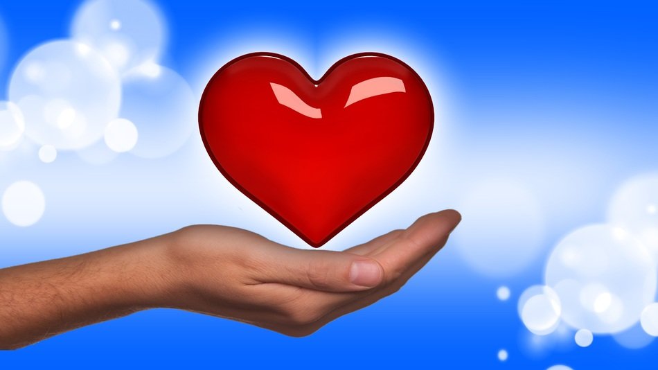Background Hand Heart Bokeh