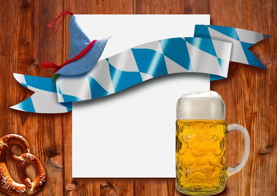 beer mug on the background of a blank sheet