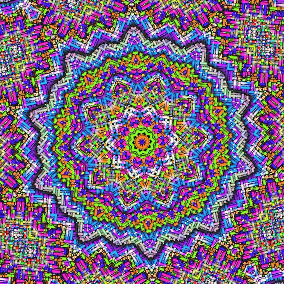 colorful kaleidoscope as a template