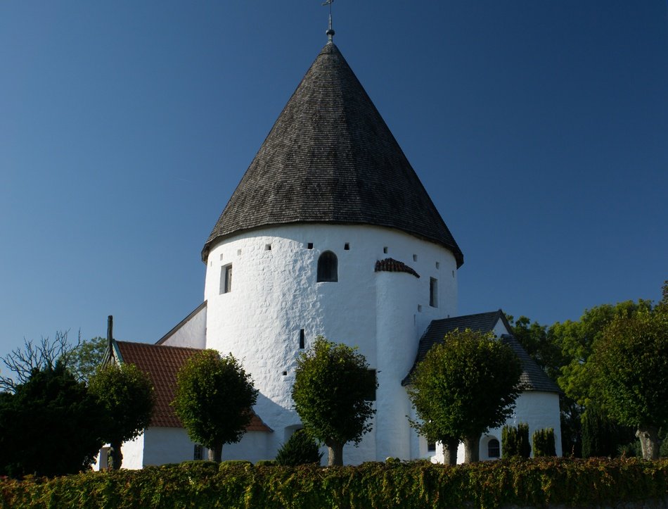 Church Round Church White Blue