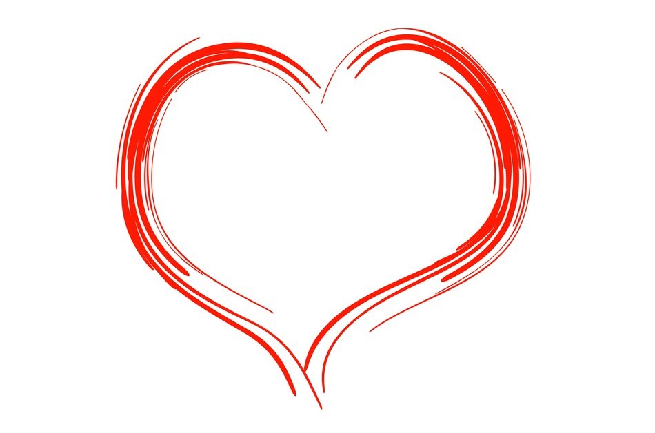 clipart of drawn symbol of love