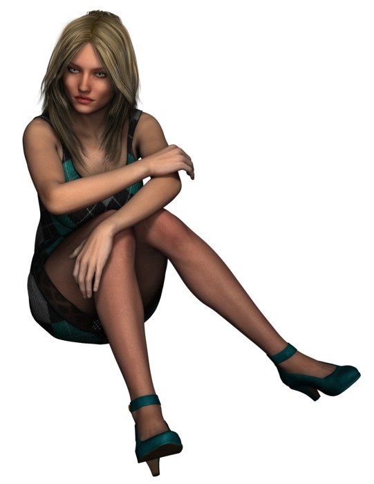Woman Sitting Pretty Young