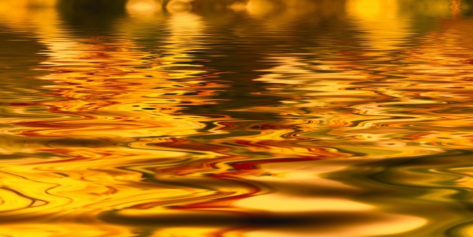Abstract Water Gold Golden