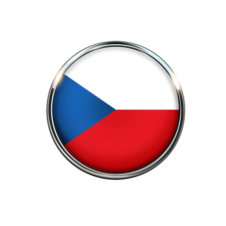 Czech Republic Flag Circle Color