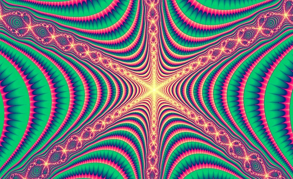 Fractal Background Pattern Pink