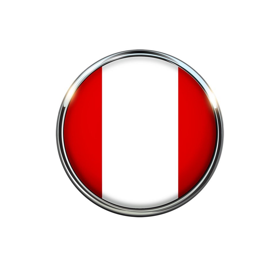 Peru Flag Circle American