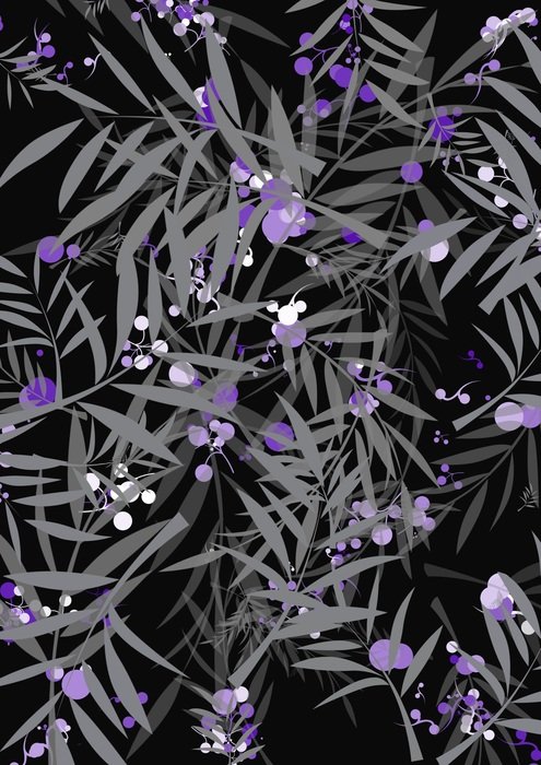 Background Natural Berry Ferns
