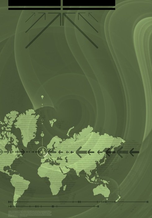 world map on the abstract background
