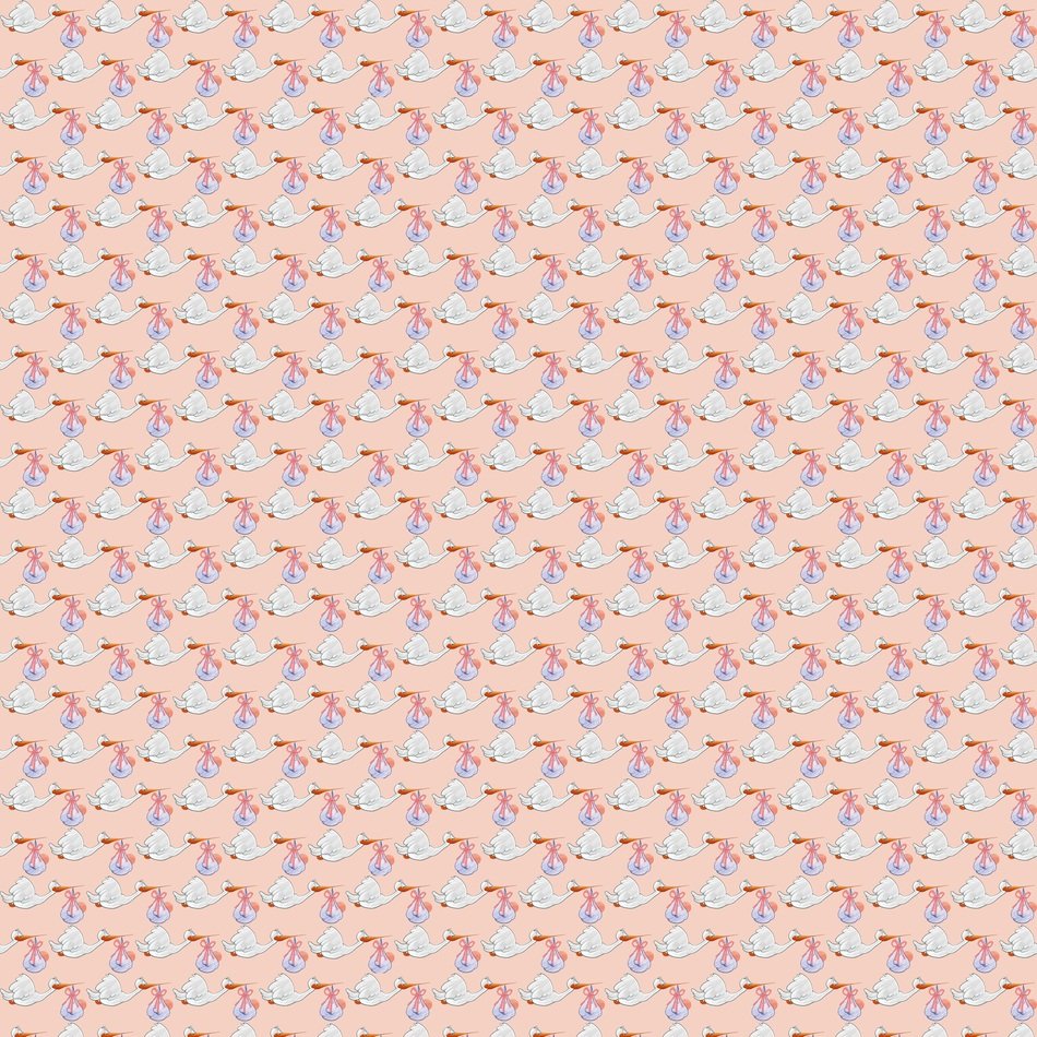 Stork Baby Girl Girl Baby Pink