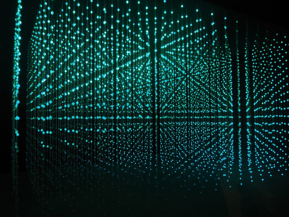 futuristic neon structure