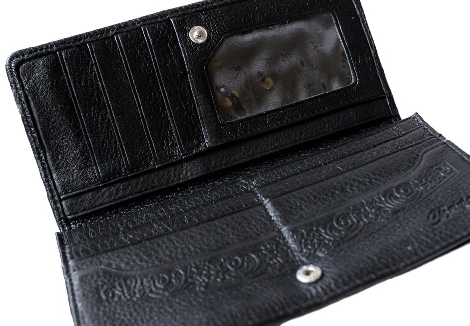 isolated leather wallet