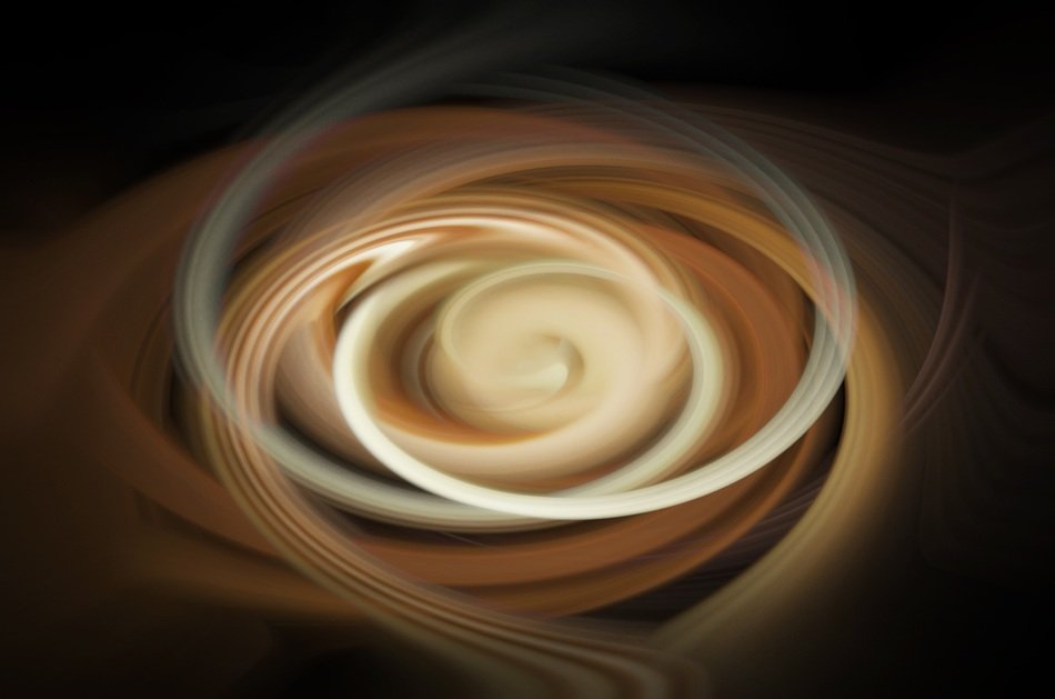 Brown Cream Swirls Art Abstract