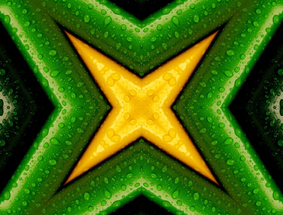 X Cross Background Design Green